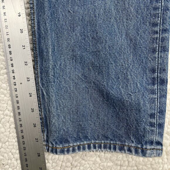 Levi’s 501 Jeans Men’s Size 35x33 (Actual 32x28) Blue Straight Button Fly Grunge - Picture 14 of 15